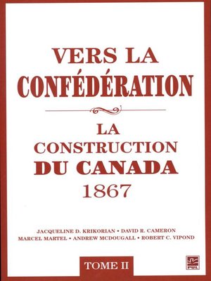 cover image of Vers la confédération